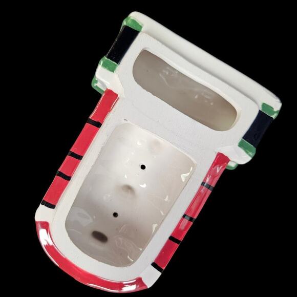 Spode Covered Candy Dish Train‎ Engine Ceramic 2002 Christmas Tree Village READ - Picture 10 of 11